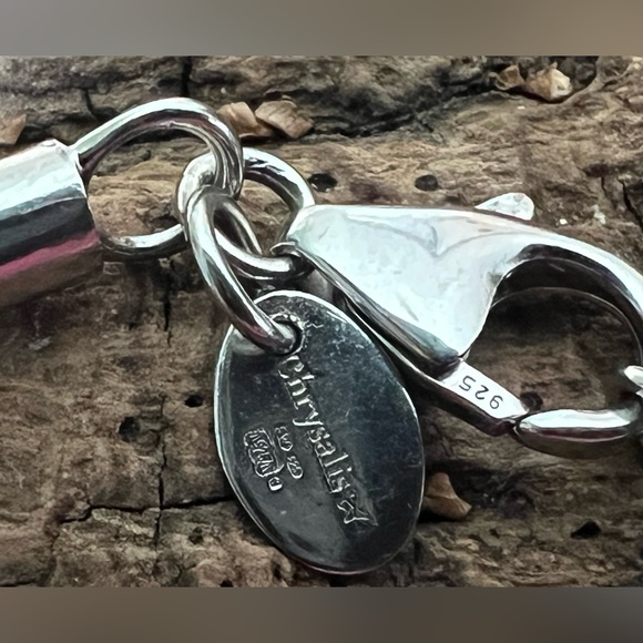 Chrysalis Charm Bracelet 5 stations 925 Sterling silver European Snake Chain 20c - Picture 7 of 8